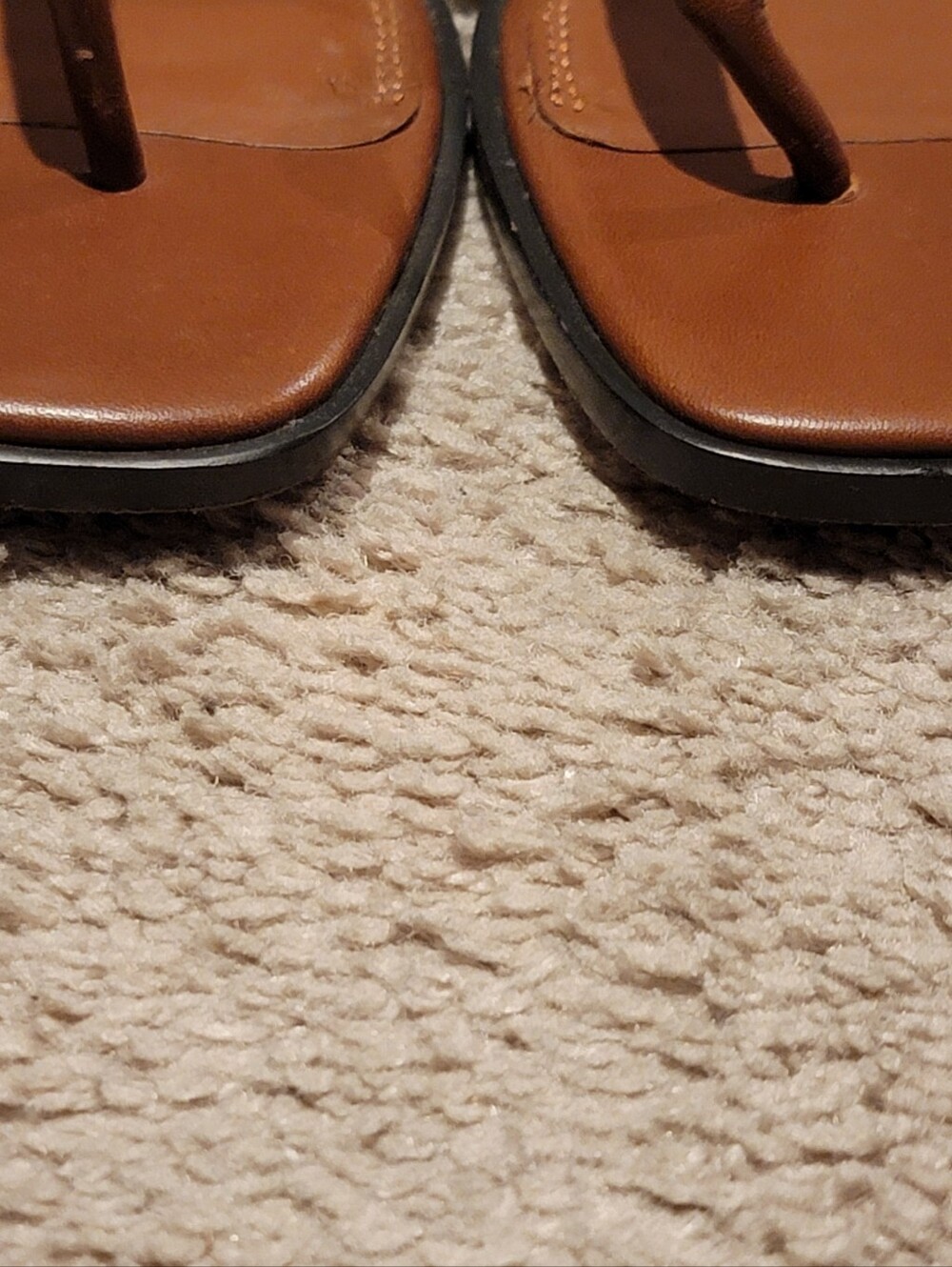 Tory Burch Tiny Miller Thong Sandals Burnt Cuoio Brown Size 7 - Picture 5 of 8